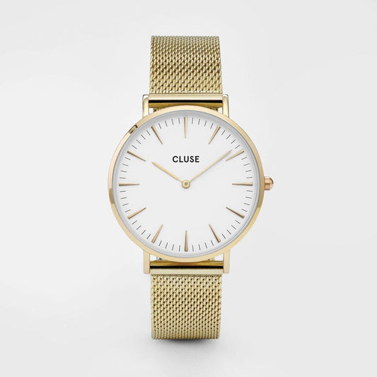 CLUSE Boho Chic Mesh Gold/White 38mm Dial CW0101201009