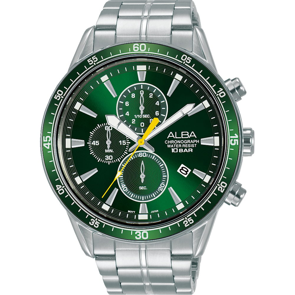 Alba Active Men's Chronograph Watch with Green Dial AM3825X1