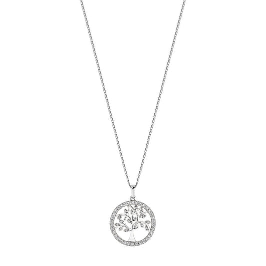Sterling Silver CZ "Tree Of Life" Pendant NW005PD